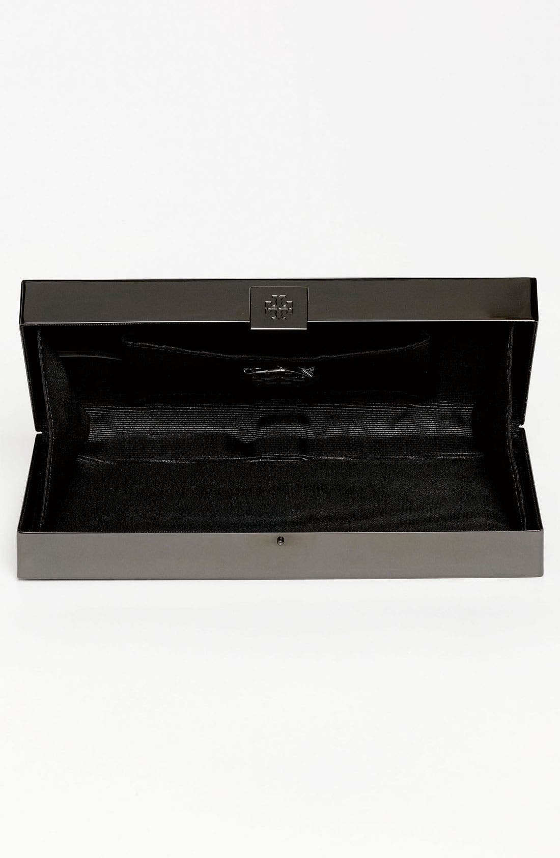 Sparkle Suede Clutch, Alternate, color, ANTHRACITE