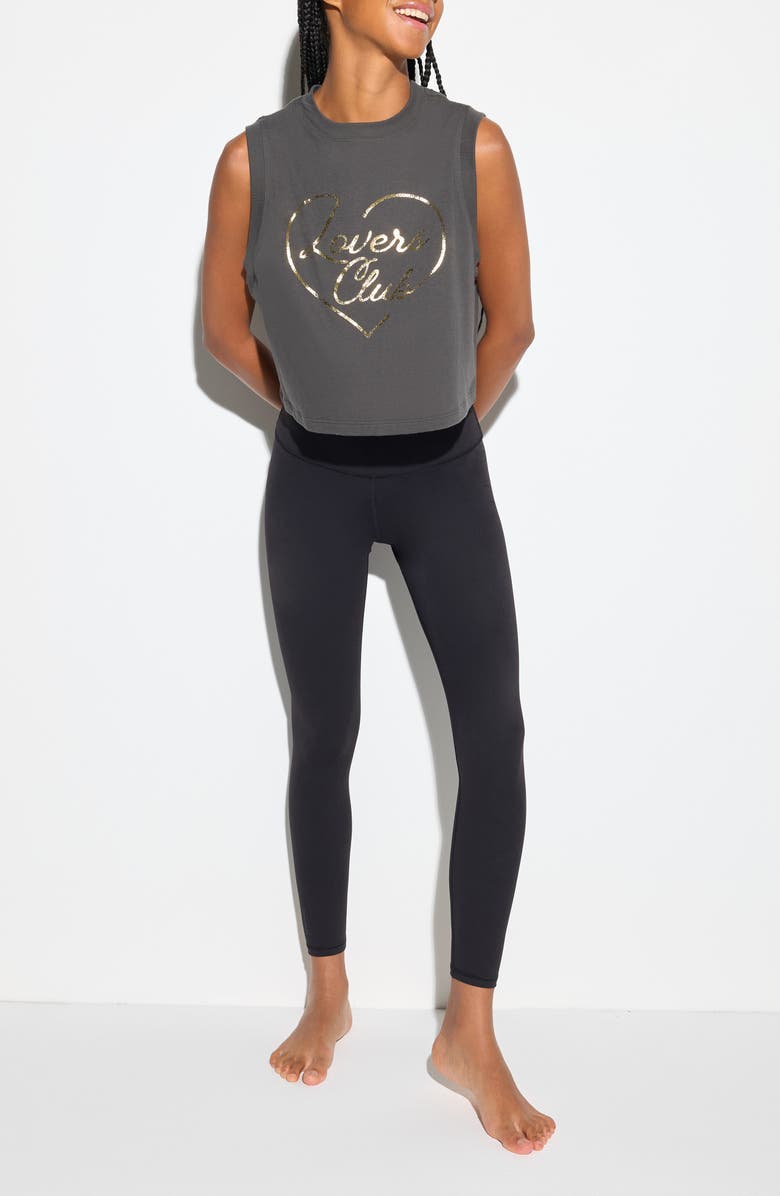 Spiritual Gangster Crawford Lovers Club Crop Tank, Alternate, color, Ash