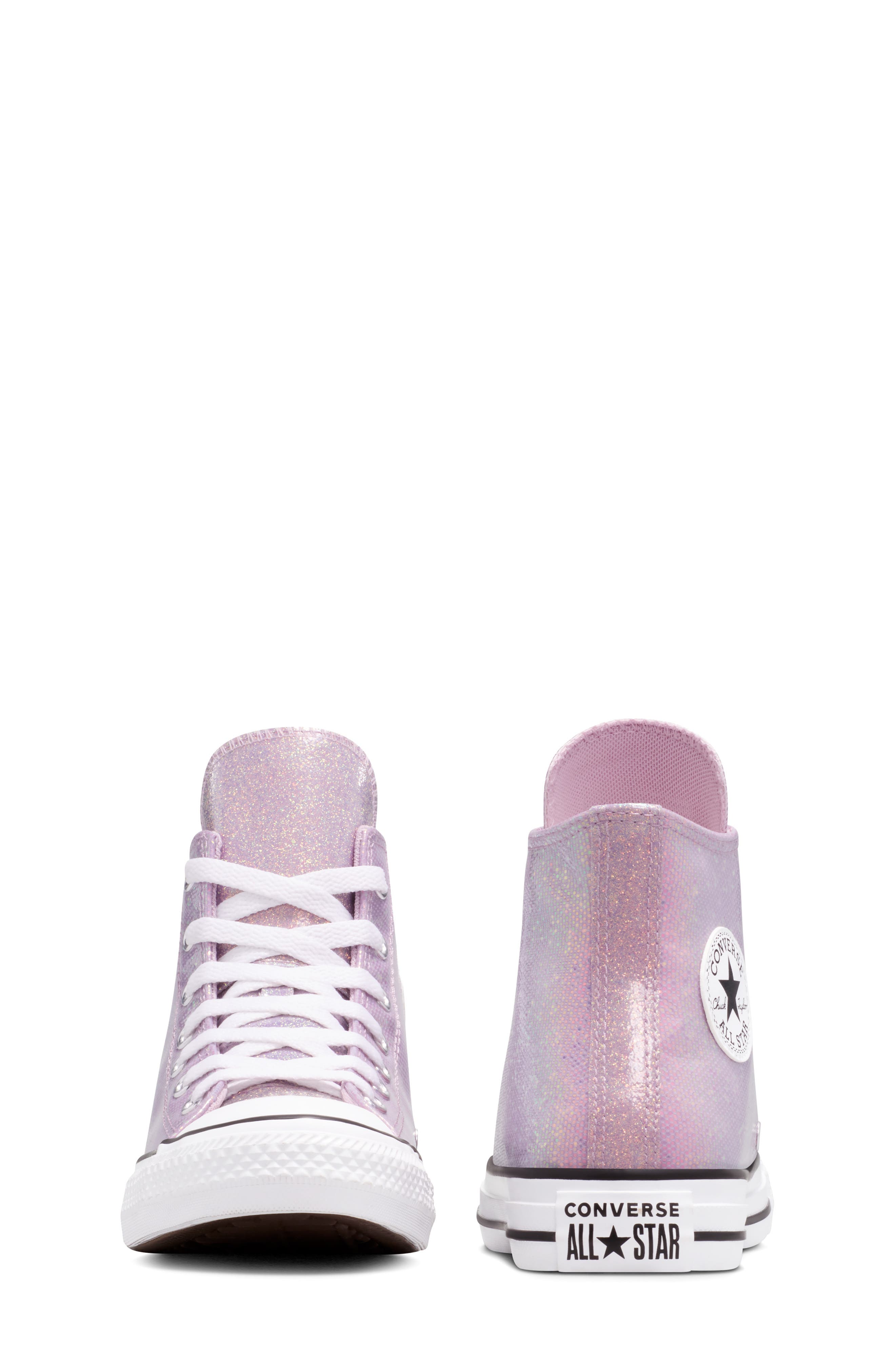 Converse Kids' Chuck Taylor All Star Disco High Top Sneaker, Alternate, color, Altitude Lilac/ White/ Black