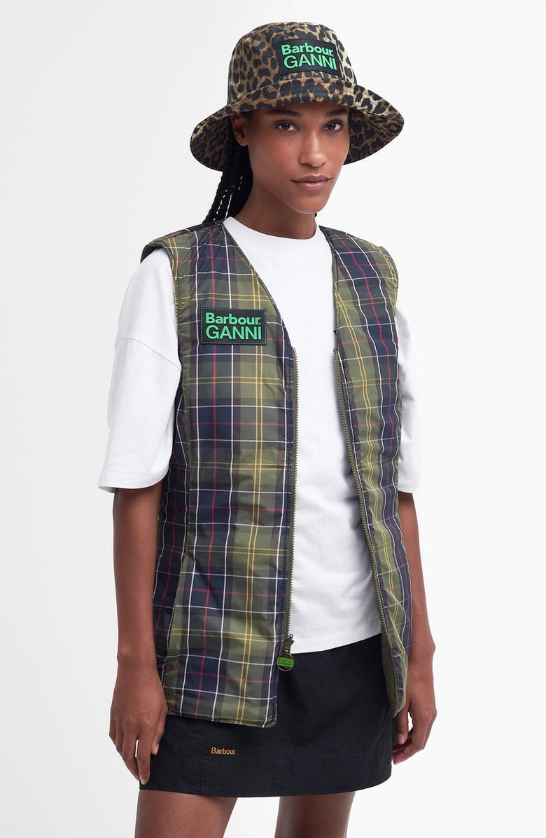 BARBOUR X GANNI Betty Reversible Quilted Vest, Alternate, color, 
