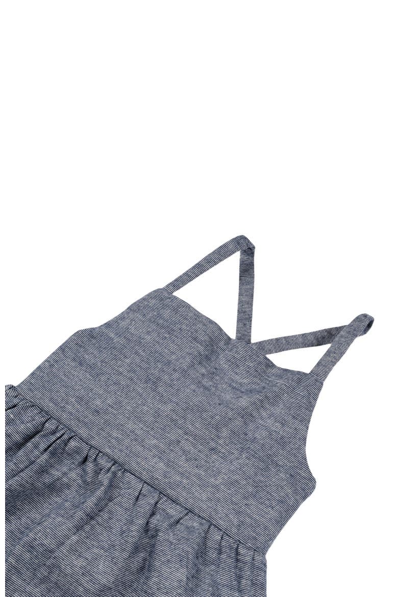 Baby Girls' Knit Flounce Sundress, Infant, Alternate, color, Navy Microstripe