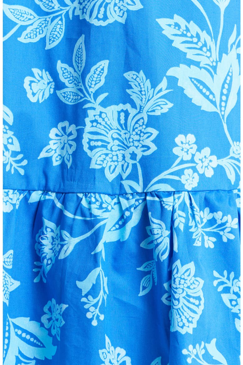 Della Floral Print Ruffle Hem Sleeveless Minidress, Alternate, color, BLUES