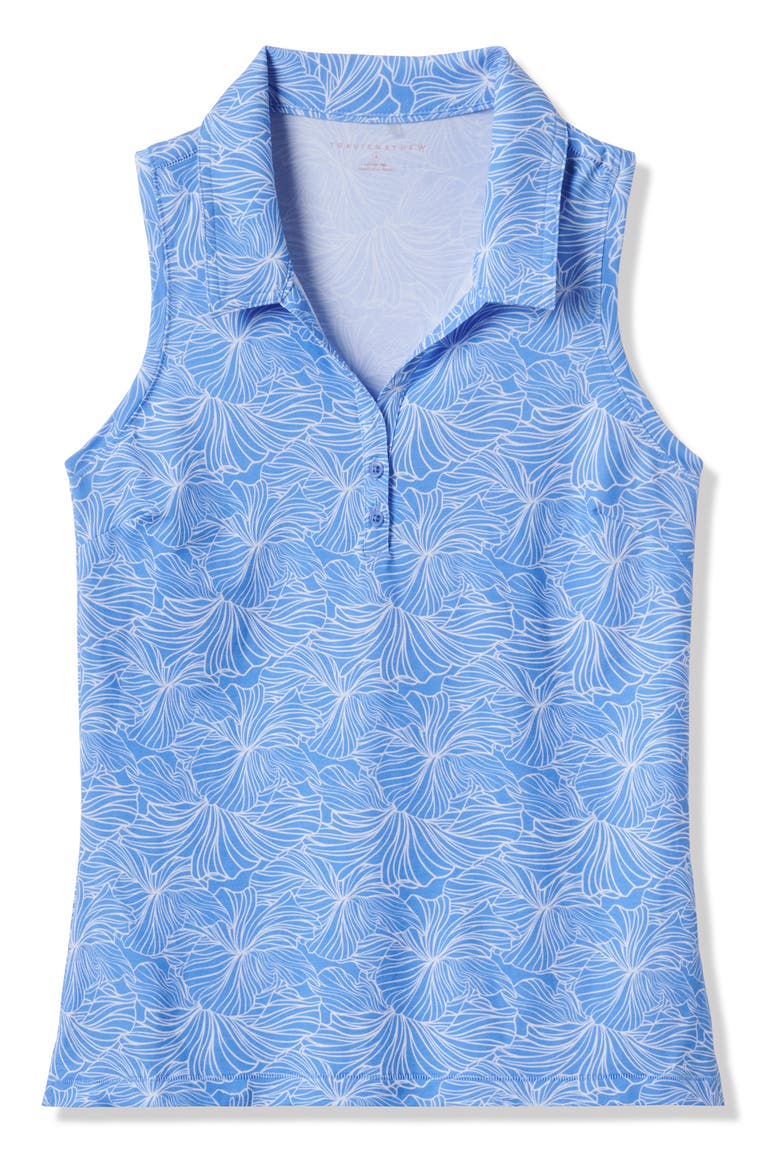 Featherweight Active Racerback Polo, Main, color, GRANADA BLUE MULTI