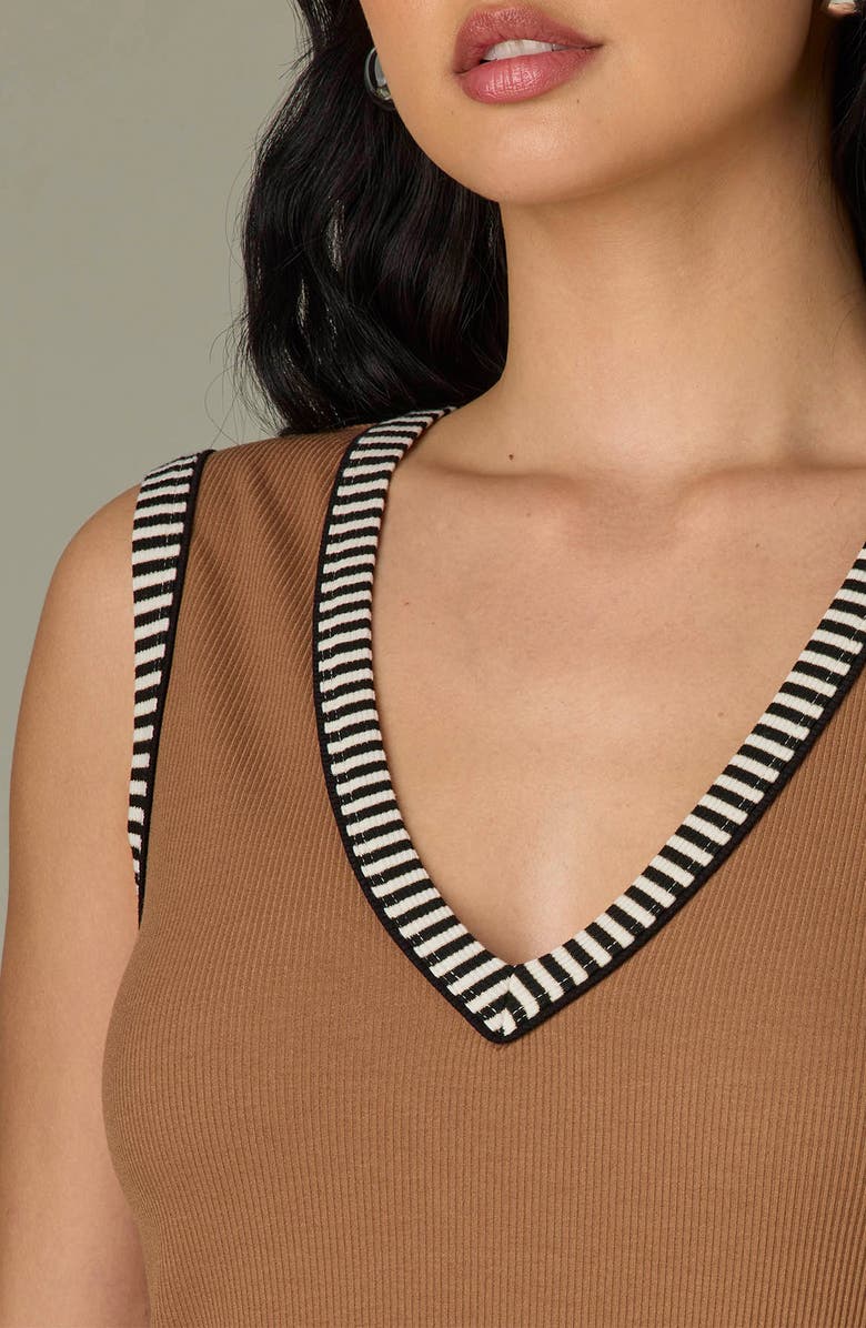 Wit & Wisdom Contrast Binding Rib Tank, Alternate, color, 