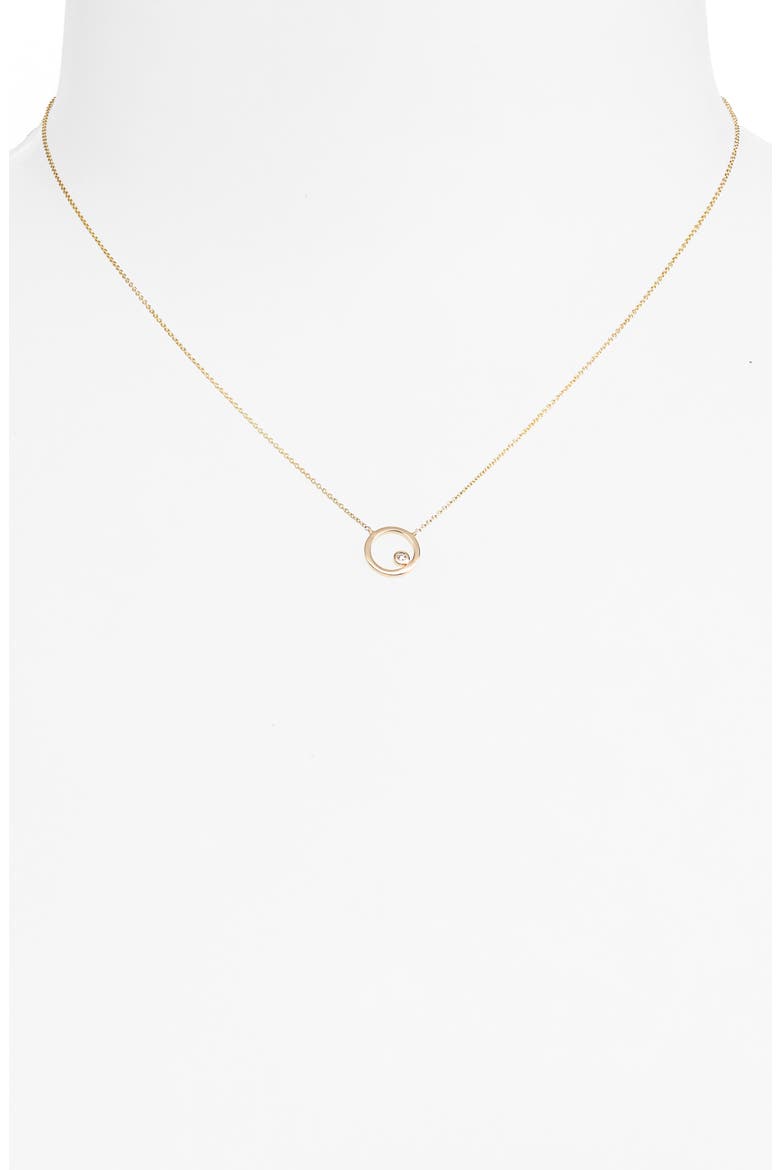 Lulu Jack Diamond Disc Pendant Necklace, Alternate, color, YELLOW GOLD