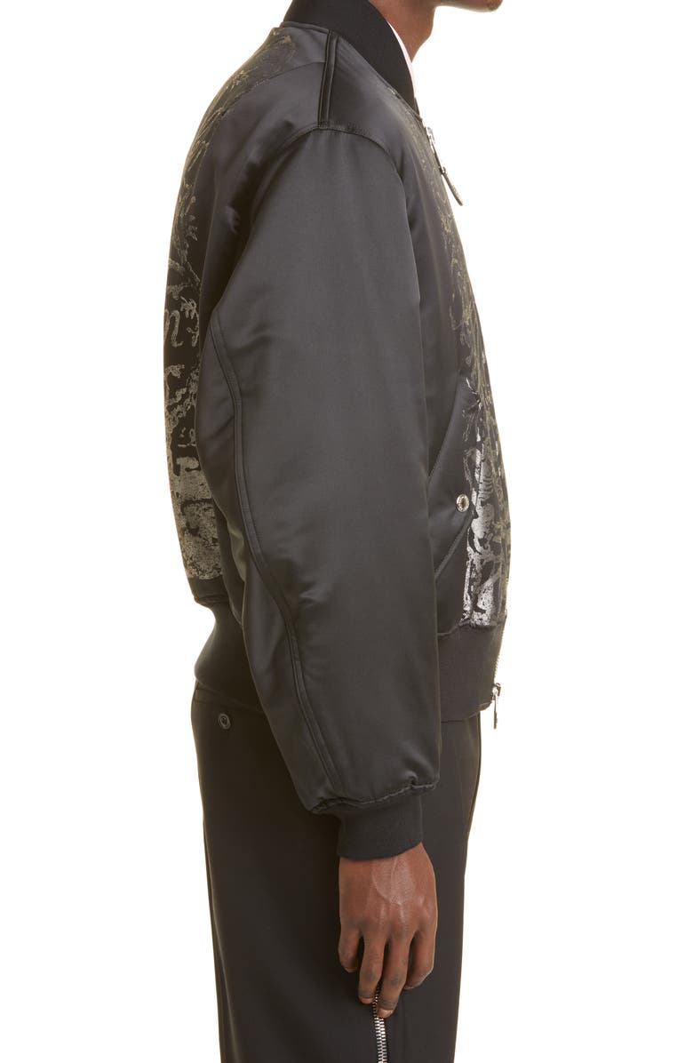 McQueen Alexander McQueen Blake Illustration Jacquard Bomber Jacket, Alternate, color,