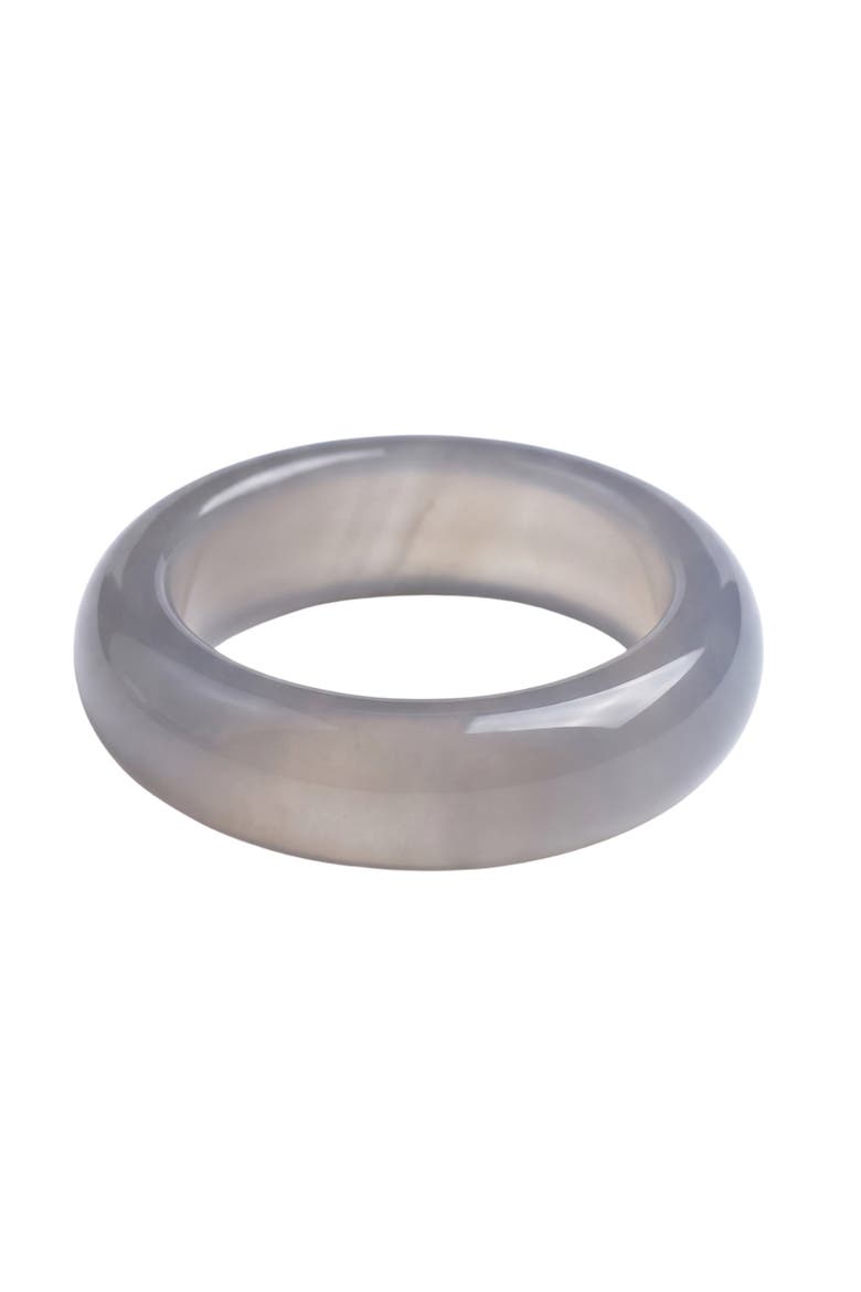 Mist Grey Jade Ring in Purple, Main, color, Grey