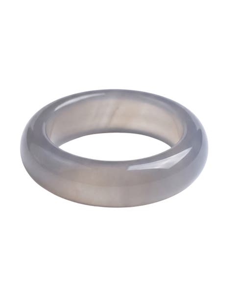 Mist Grey Jade Ring in Purple