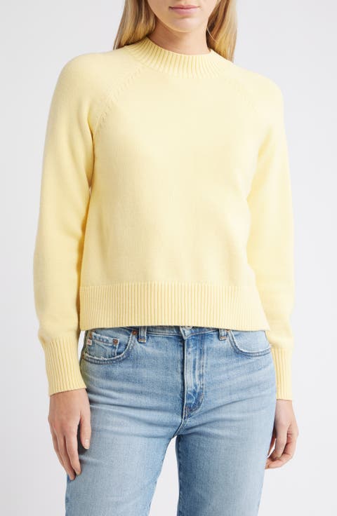 Mock Neck Raglan Sleeve Sweater