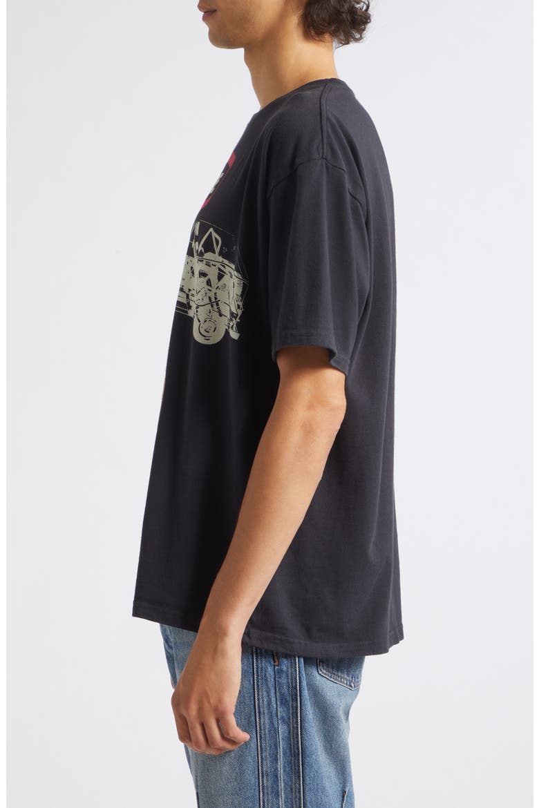 AWD Patch Appliqué Graphic T-Shirt, Alternate, color, VINTAGE BLACK/ WHITE/ RED