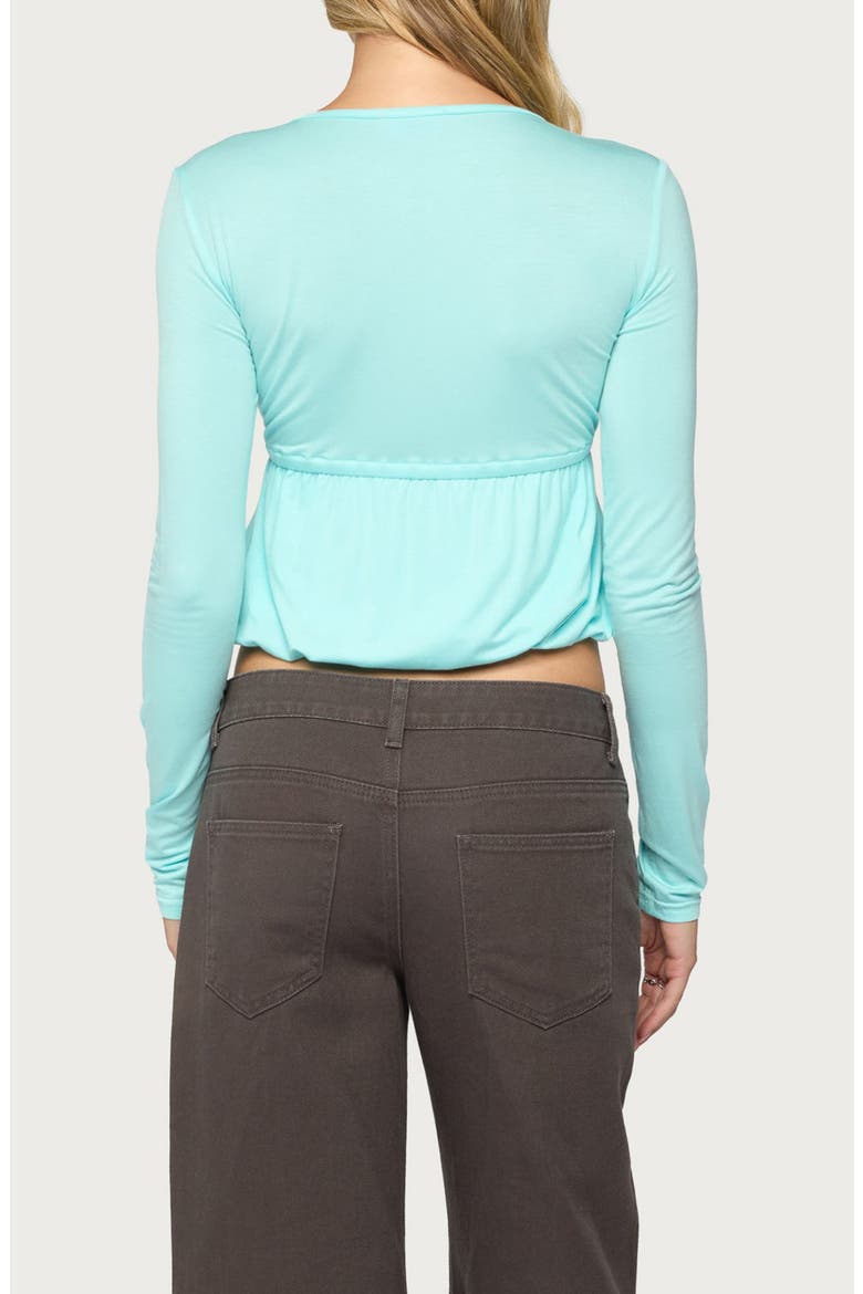 Gelia Long Sleeve Babydoll Top, Alternate, color, AQUA
