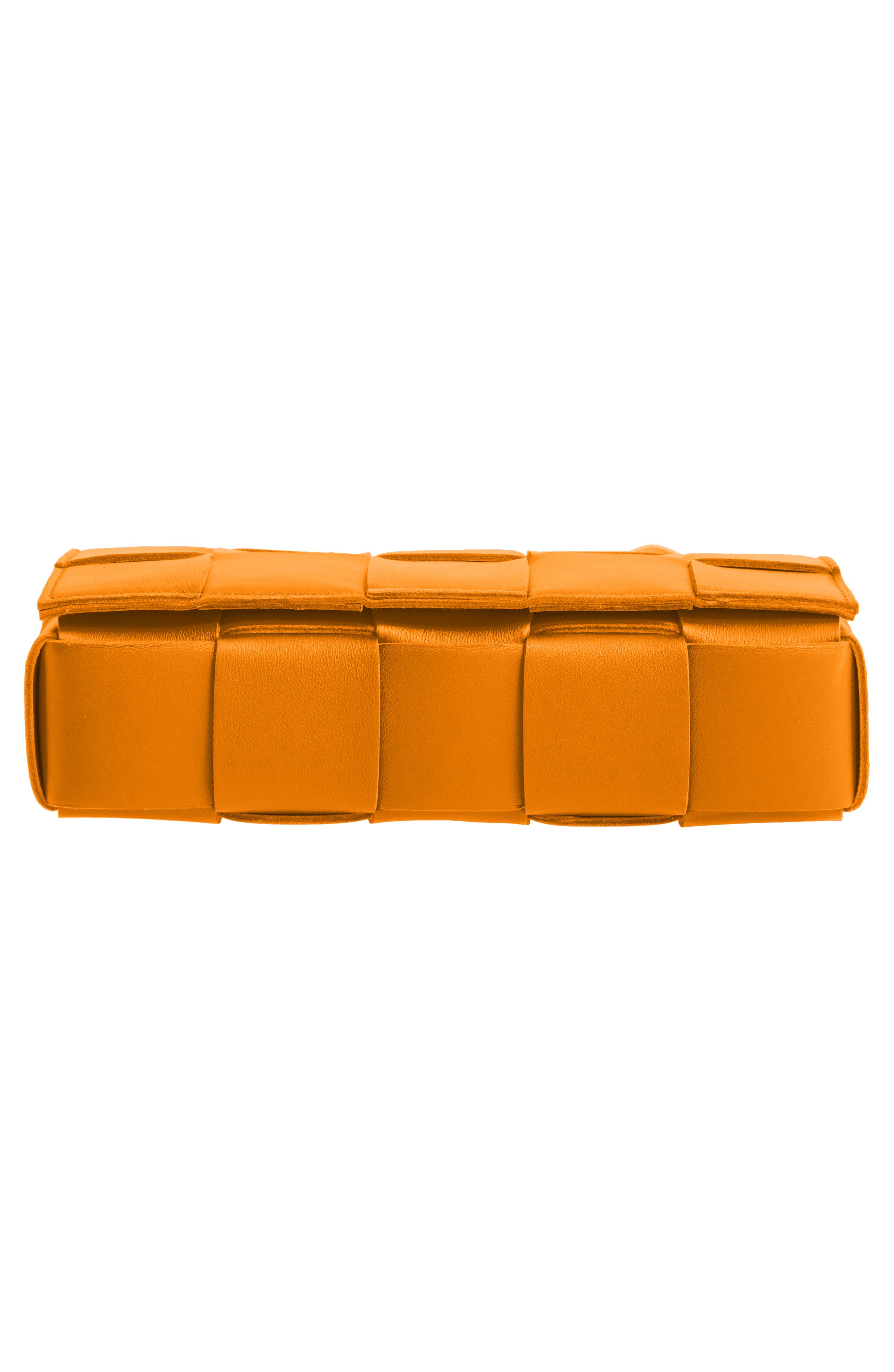 Intrecciato Leather Crossbody Bag, Alternate, color, TANGERINE-GOLD