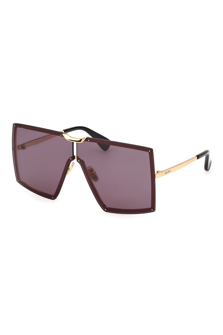 69mm Shield Sunglasses, Alternate, color, SHINY DEEP GOLD/ BLACK / SMOKE