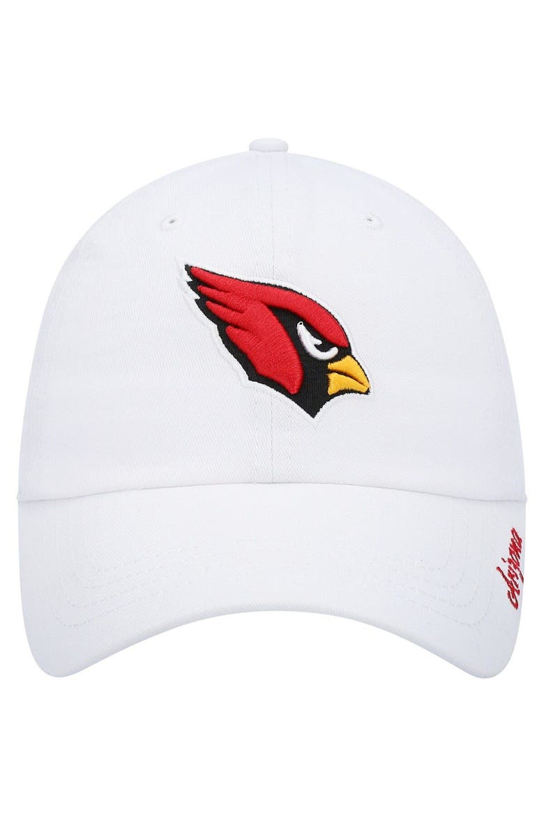 Women's '47 White Arizona Cardinals Miata Clean Up Logo Adjustable Hat, Alternate, color, White
