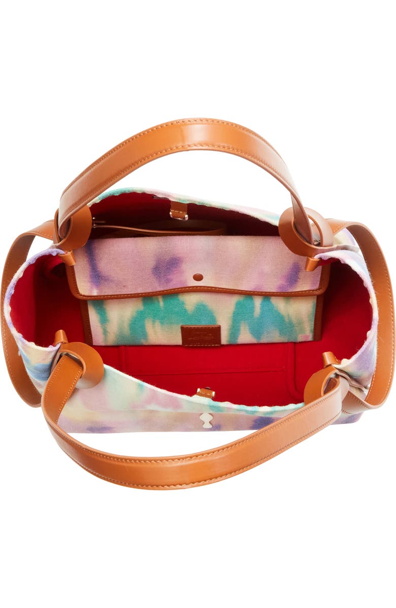 Christian Louboutin Small Bettina Tie Dye Canvas Tote, Alternate, color, M862 Multi/ Cuoio