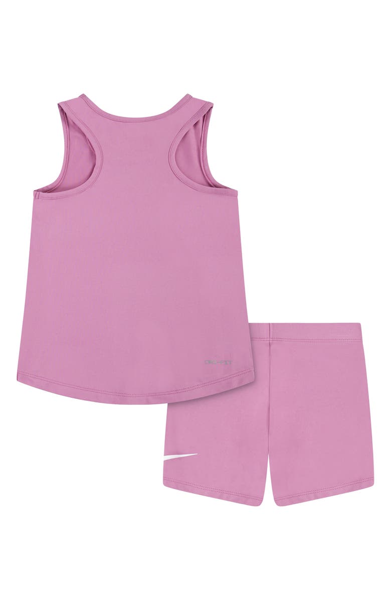 Nike Kids' All Day Play Tank & Bike Shorts Set, Alternate, color, Magic Flamingo