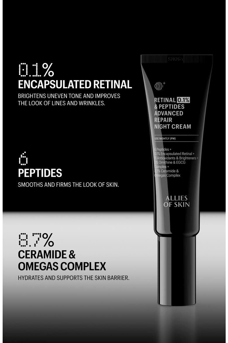 Retinal 0.1% & Peptides Advanced Repair Night Cream, Alternate, color, NO COLOR