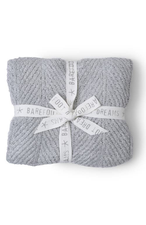 Barefoot Dreams Cozychic® Herringbone Throw Blanket In Silver Sky