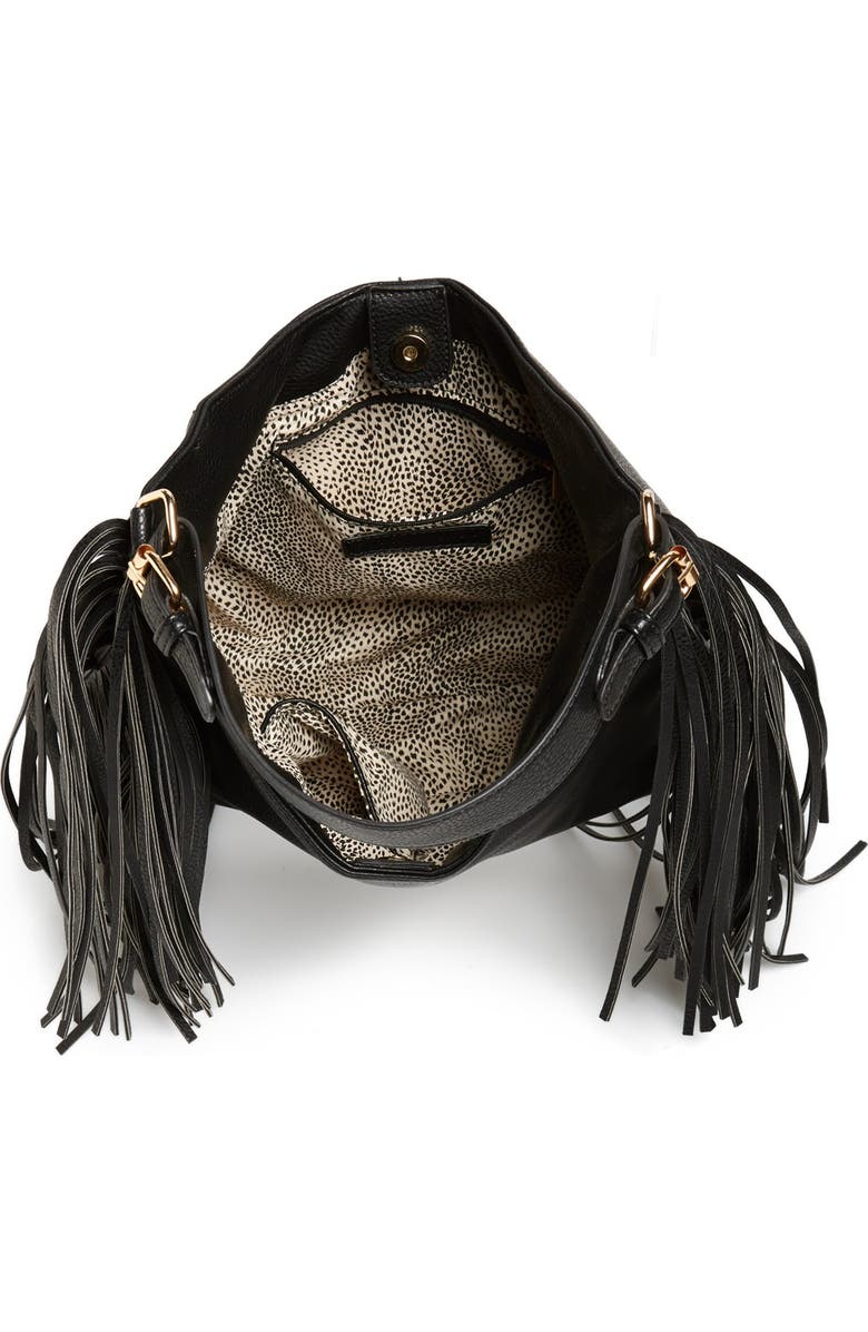 Sole Society 'Remy' Fringe Faux Leather Hobo, Alternate, color,