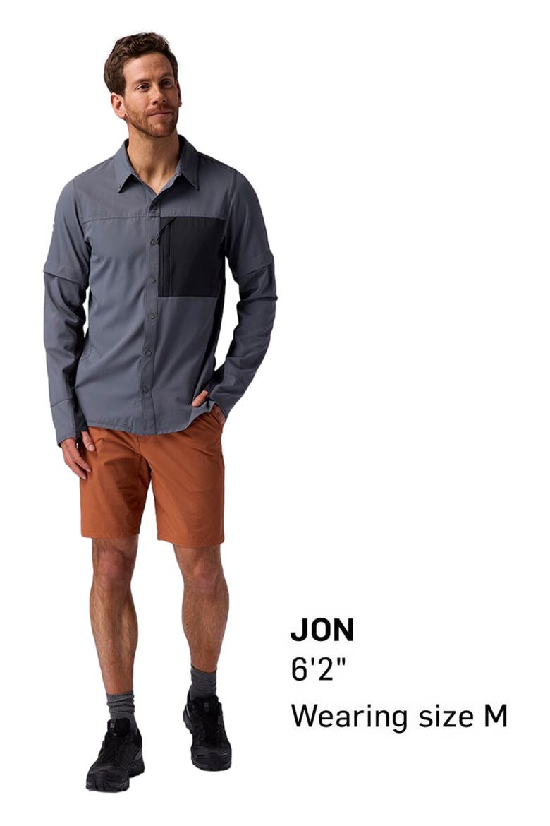 Bga Tahoe Woven Convertible Snap-Up Shirt - Men's, Alternate, color, Turbulence/Black