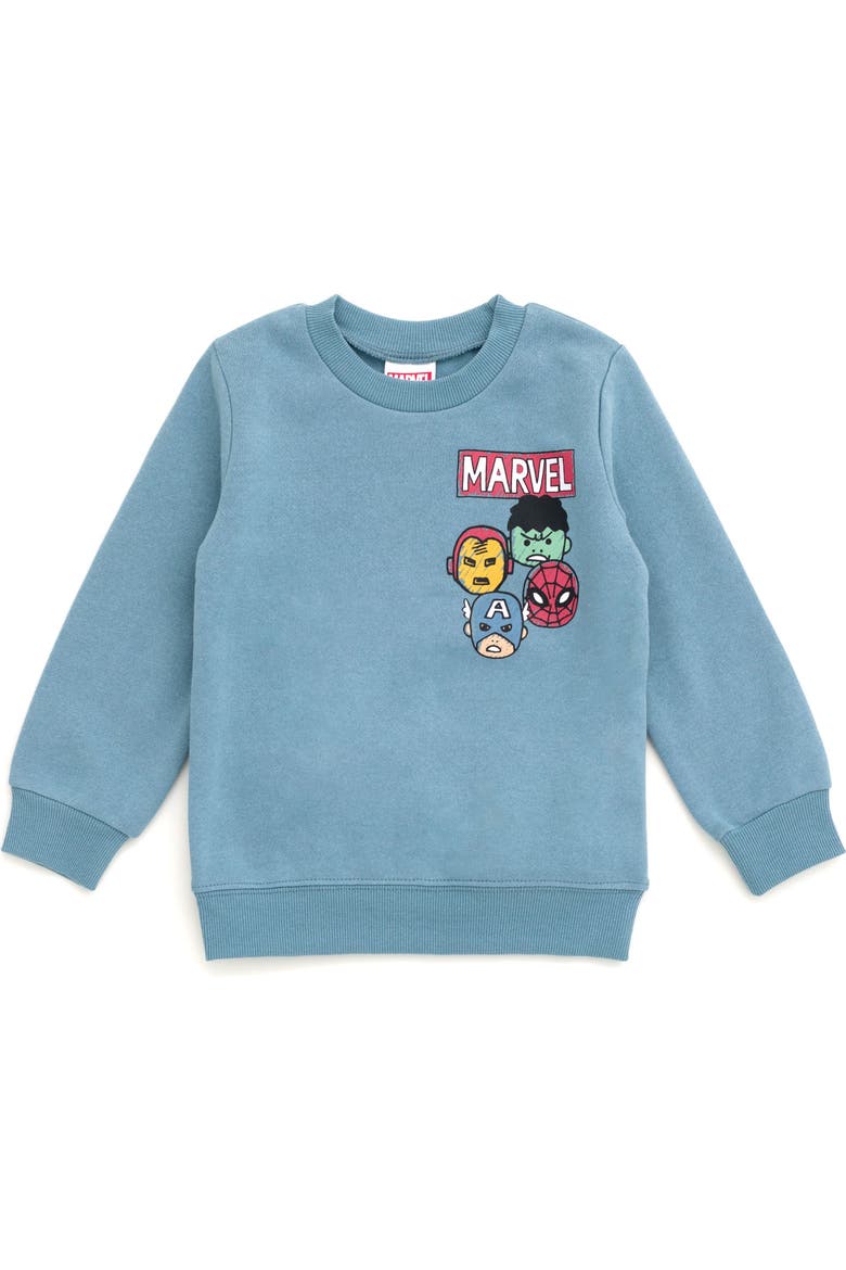 Avengers Fleece 2-Piece Sweatshirt and Pants Set, Alternate, color, Dusty Blue