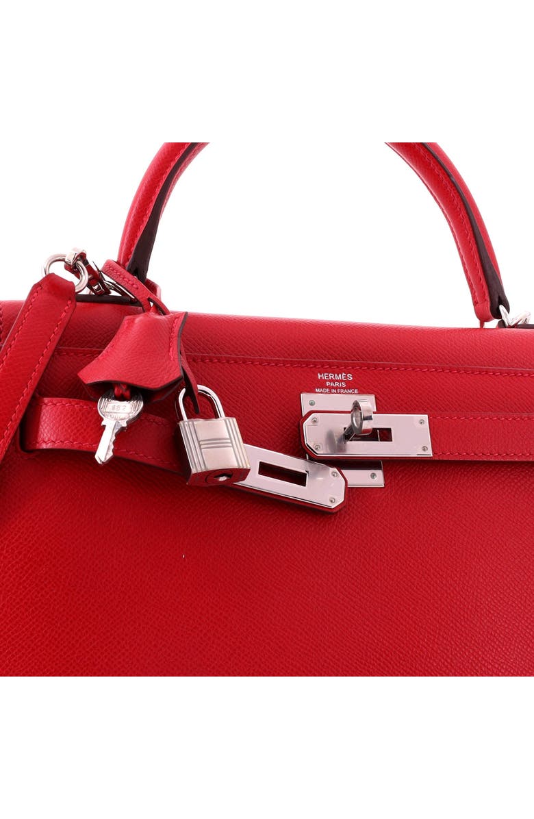 Pre-Owned Hermes Kelly Handbag Red Epsom with Palladium Hardware 28, Alternate, color, Rouge Casaque