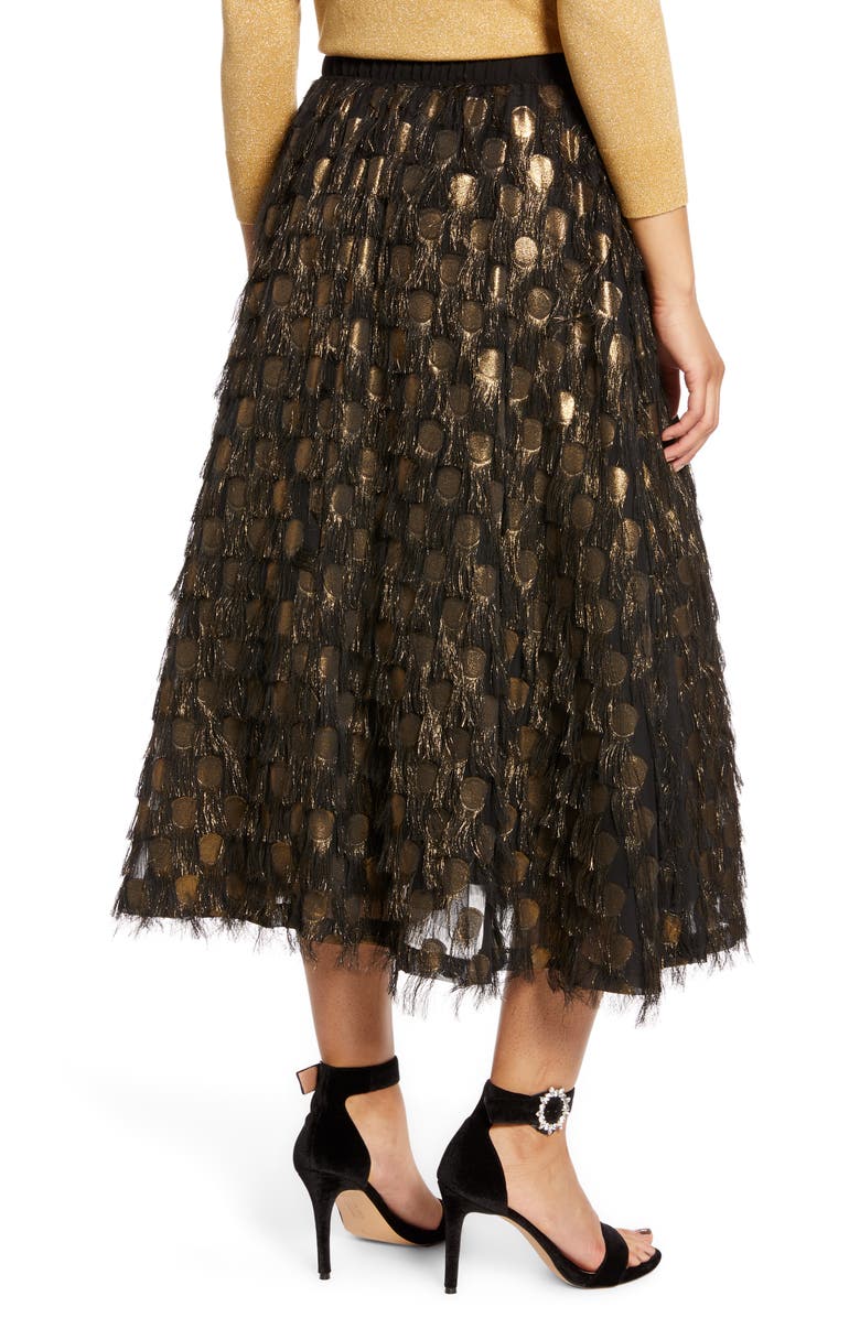 Halogen<sup>®</sup> x Atlantic-Pacific Fringe Fil Coupé Circle Skirt, Alternate, color, 