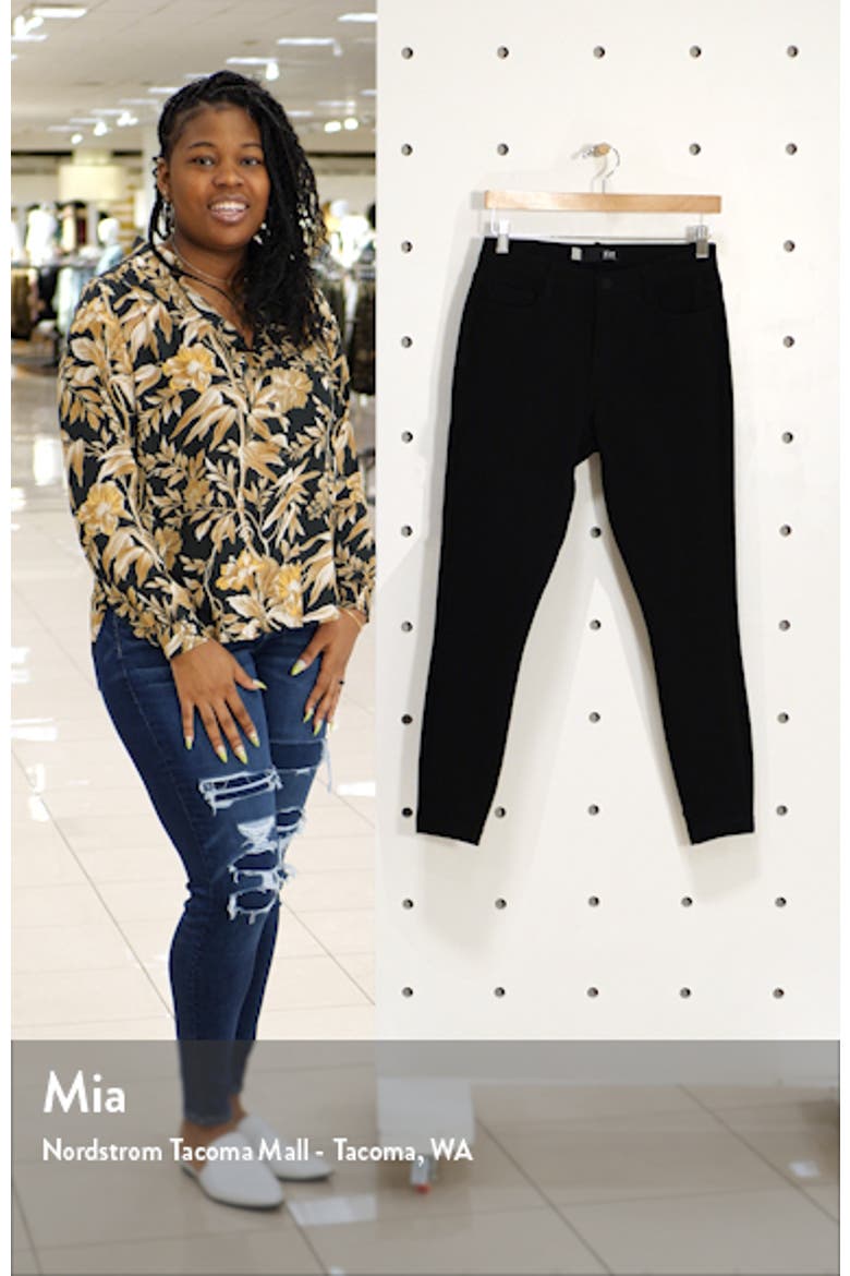 Donna High Waist Ponte Ankle Skinny Pants video