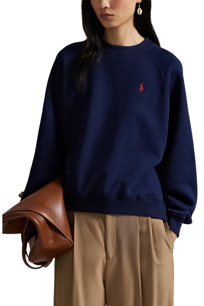 Arctic Fleece Sweatshirt, Main, color, CRUISE NAVY