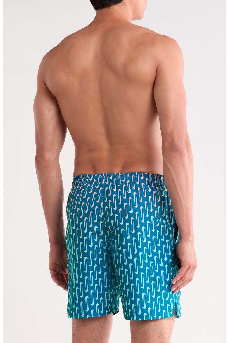 7-Inch Breaker Swoosh Swim Shorts, Alternate, color, GREEN ABYSS