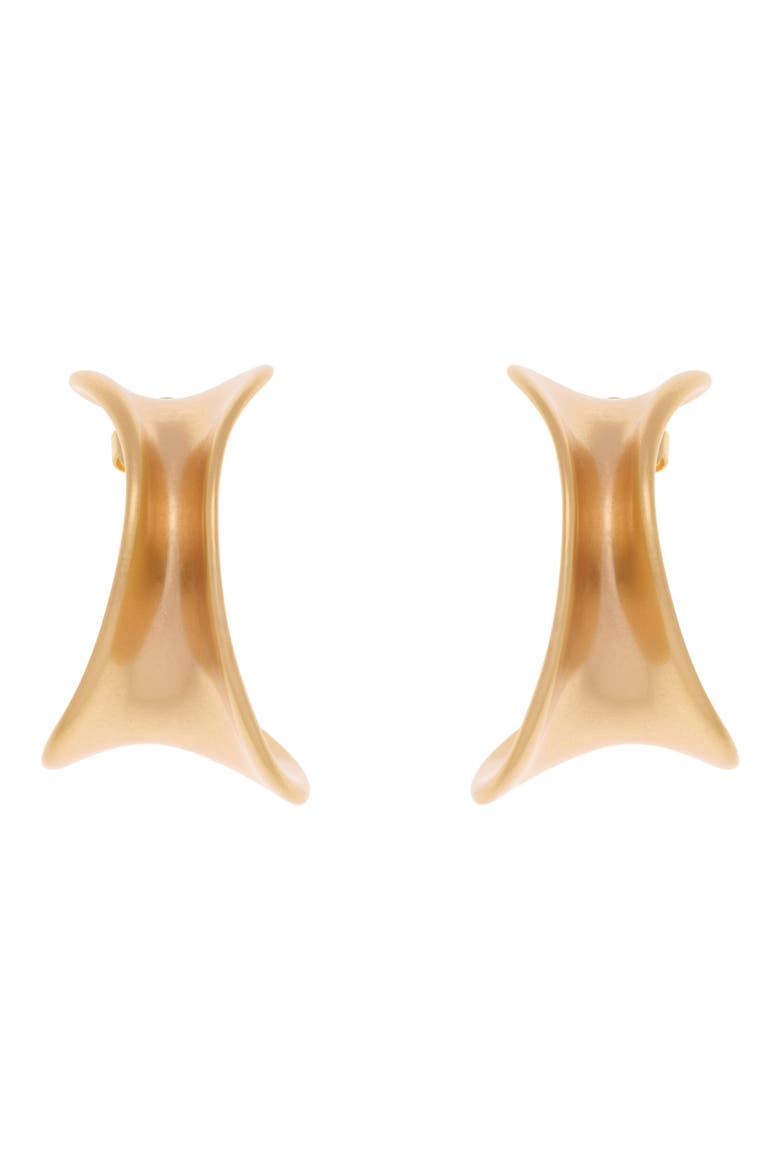 Savanna Sculptural Hoop Earrings, Alternate, color, GOLD TONE