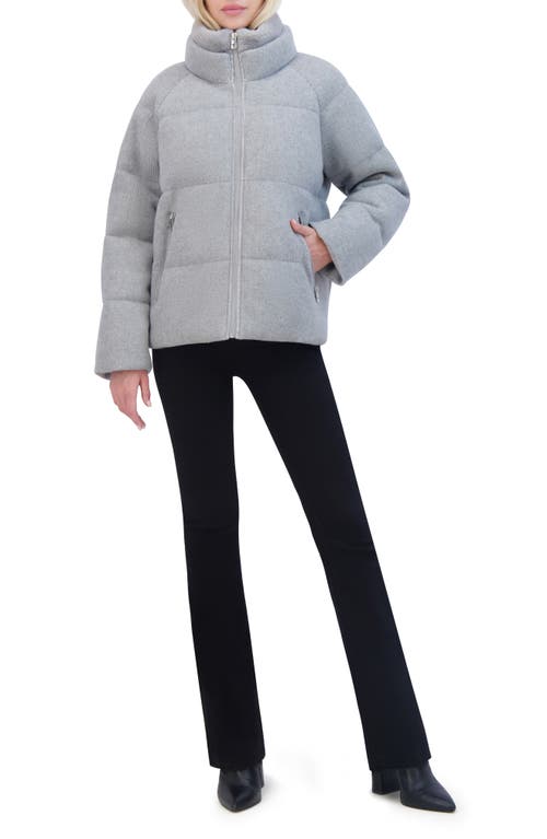 Tahari Sandy Rib Quilt Jacket In Gray