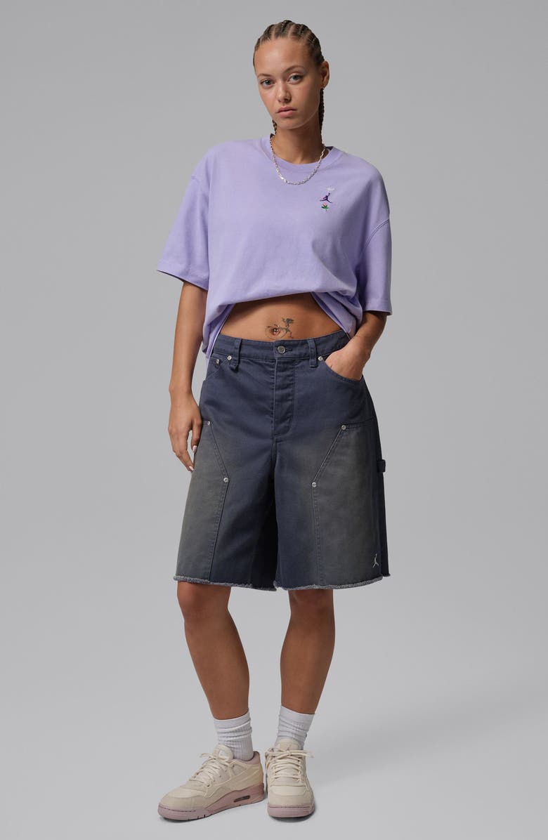 Jordan GFX Oversize Cotton T-Shirt, Alternate, color, Hydrangeas