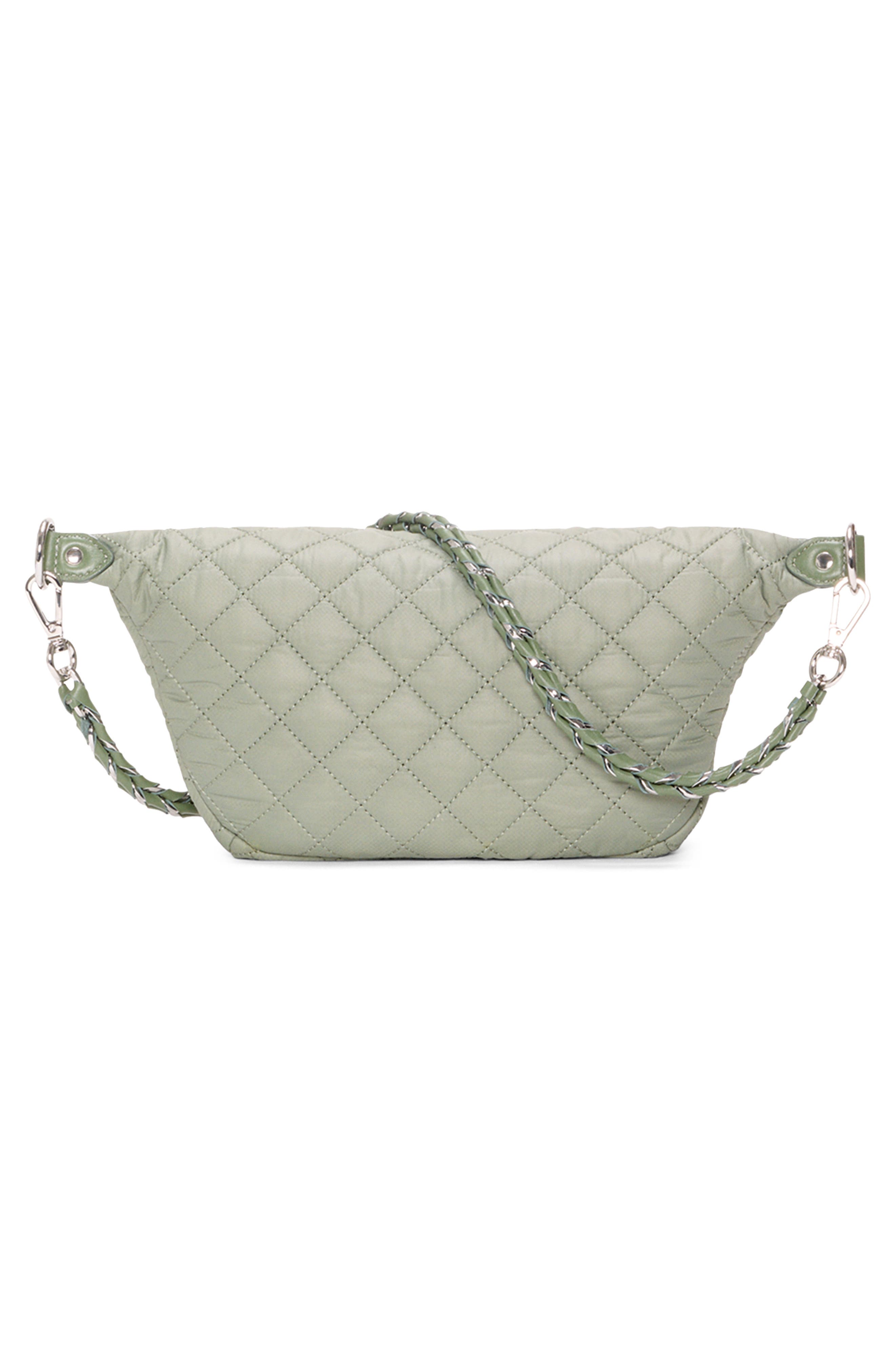 MZ Wallace Small Crosby Quilted Nylon Convertible Sling Bag, Alternate, color, Agave Green