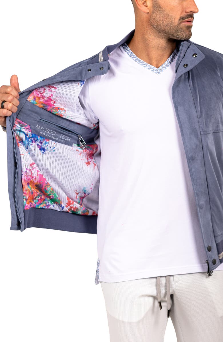 Maceoo Bomber Jacket, Alternate, color, Blue