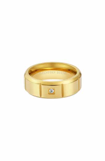 Men's Stainless Steel Cubic Zirconia Band Ring