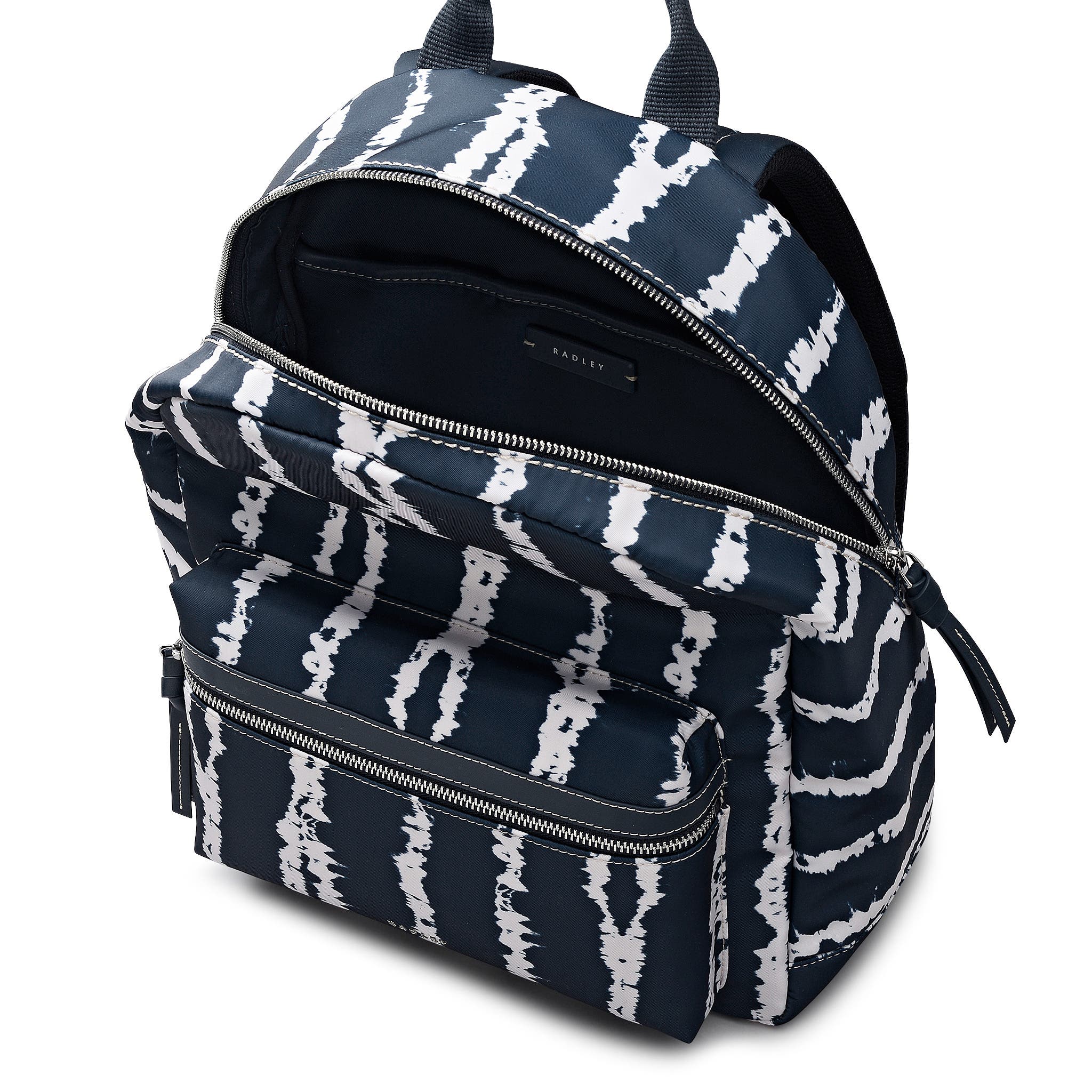 Radley Halley Row - Tie Dye Stripe Medium Ziptop Backpack, Alternate, color, Naval