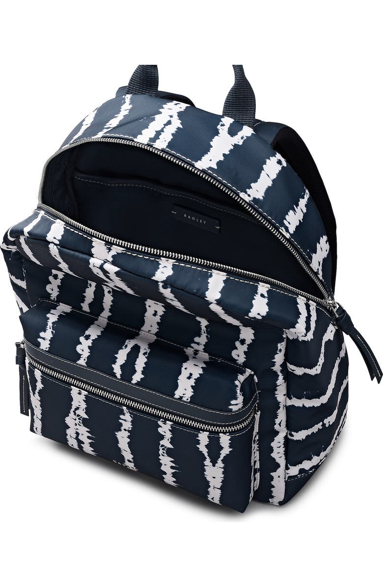 Radley Halley Row - Tie Dye Stripe Medium Ziptop Backpack, Alternate, color, Naval