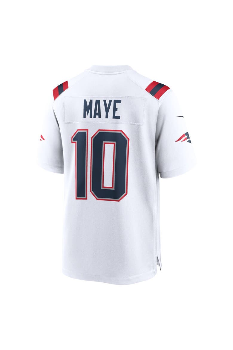Men's Nike Drake Maye White New England Patriots  Player Game Jersey, Alternate, color, White