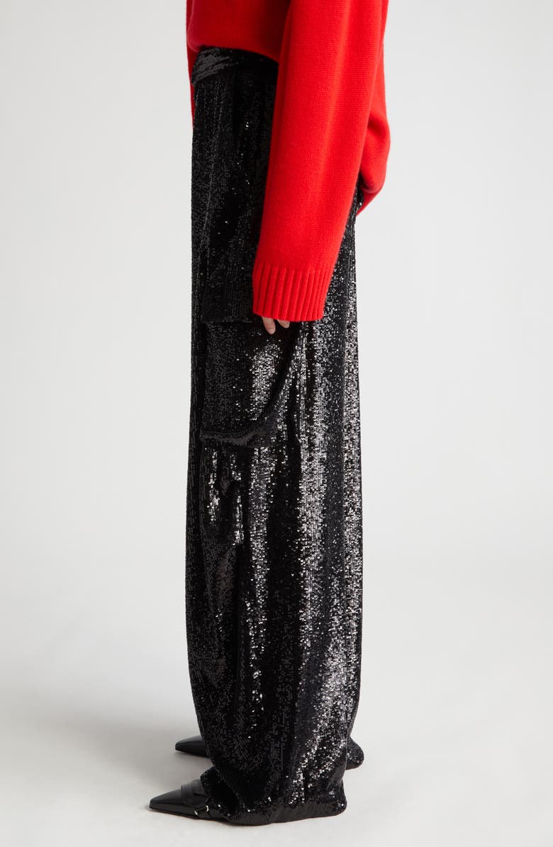 A.L.C. Megan Sequin Wide Leg Cargo Pants, Alternate, color, 