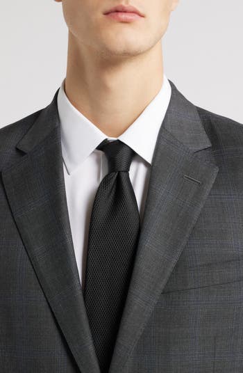 Flynn Classic Fit Grey Glen Plaid Wool Suit