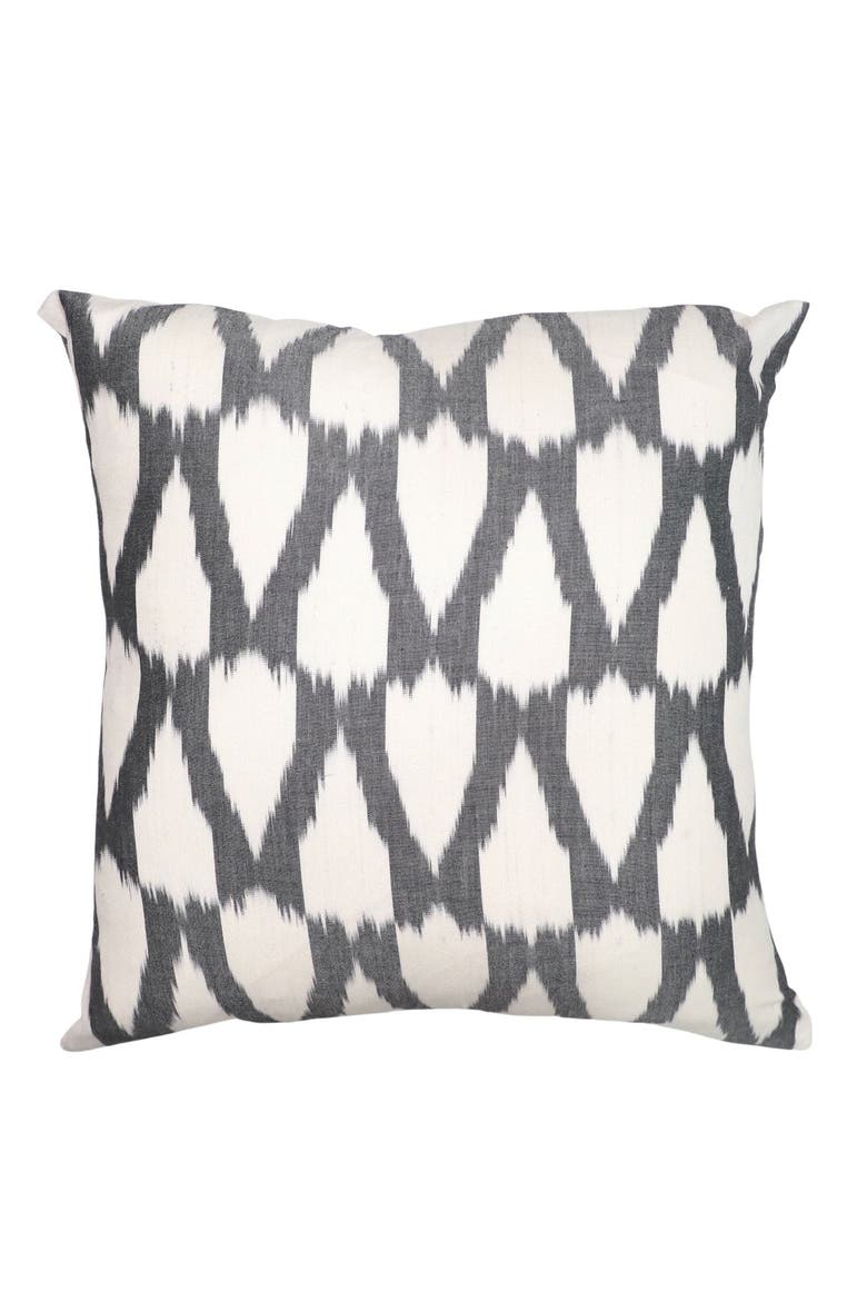 Naomi Throw Pillow Cover, Main, color, Black, White