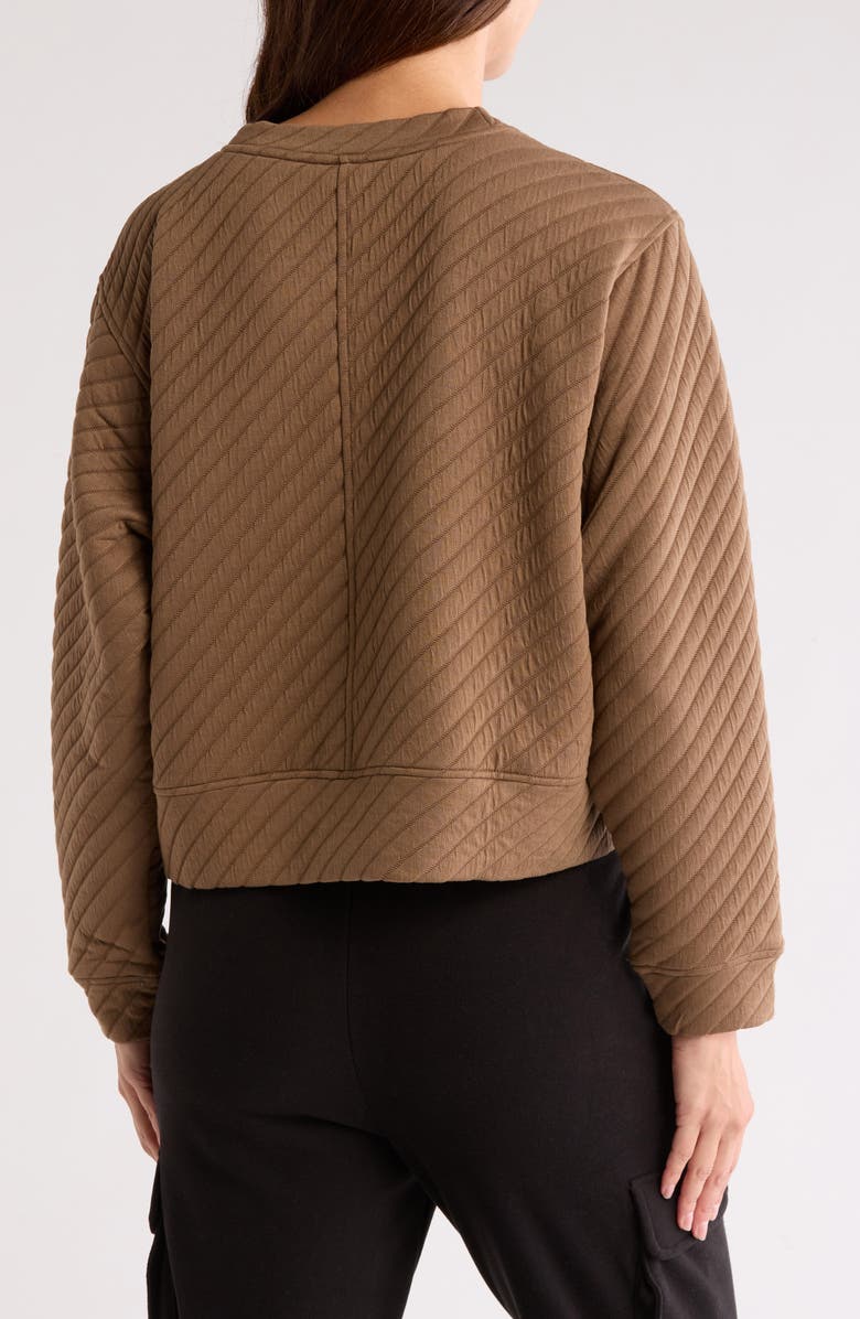 Z by Zella Tilt Quilted Crew Sweatshirt, Alternate, color,