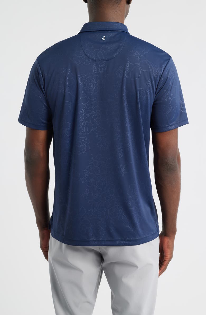 Swannies Ehrman Floral Performance Golf Polo, Alternate, color, Navy