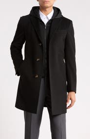 Cardinal of Canada Wool Blend Topcoat with Removable Bib