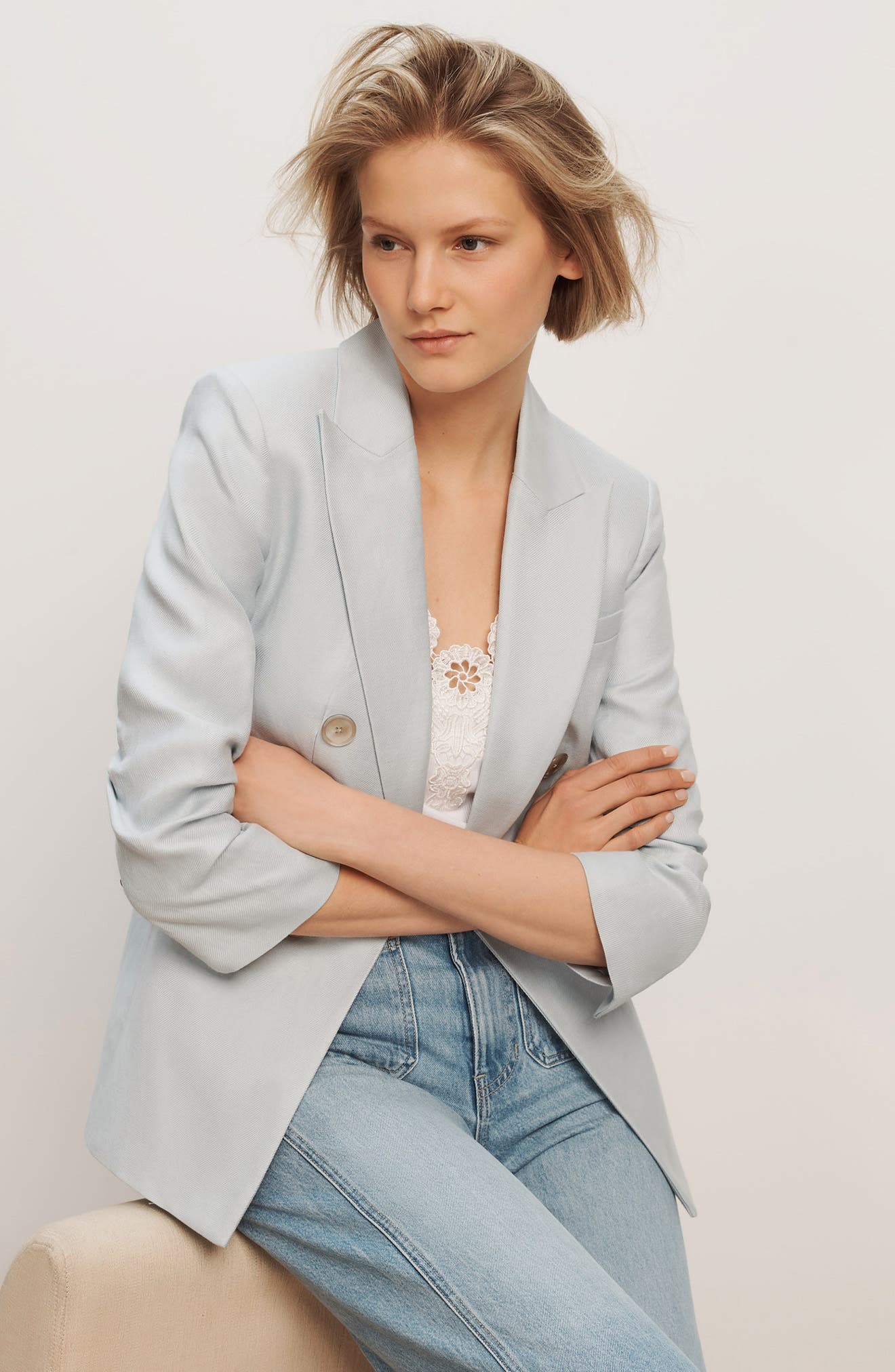 Женские куртки Veronica Beard Tomi Cotton Blend Dickey Jacket — фото 3