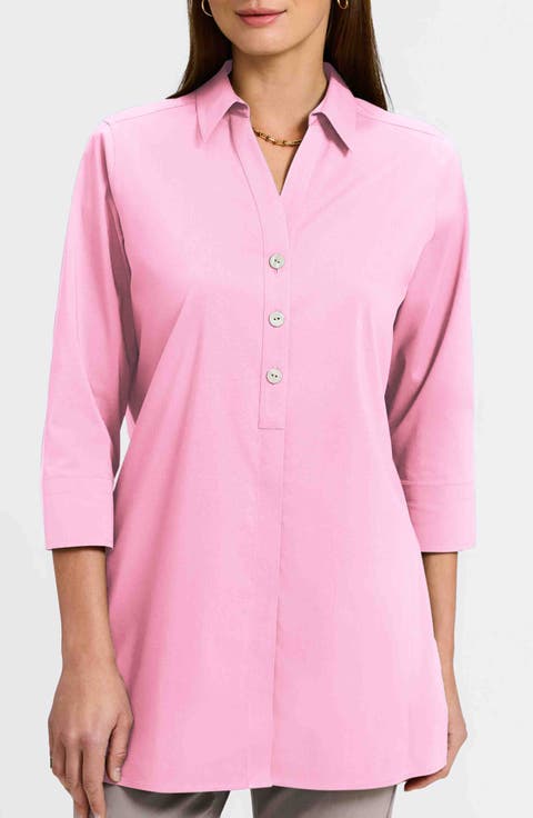 Pamela Stretch Button-Up Tunic