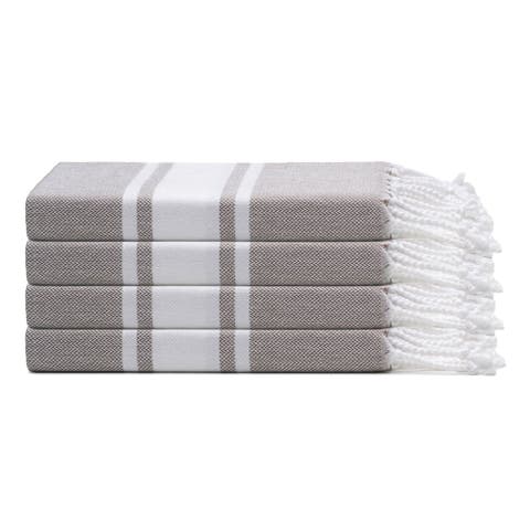 Mono Stripe Turkish Cotton Hand & Kitchen Towel Bundle