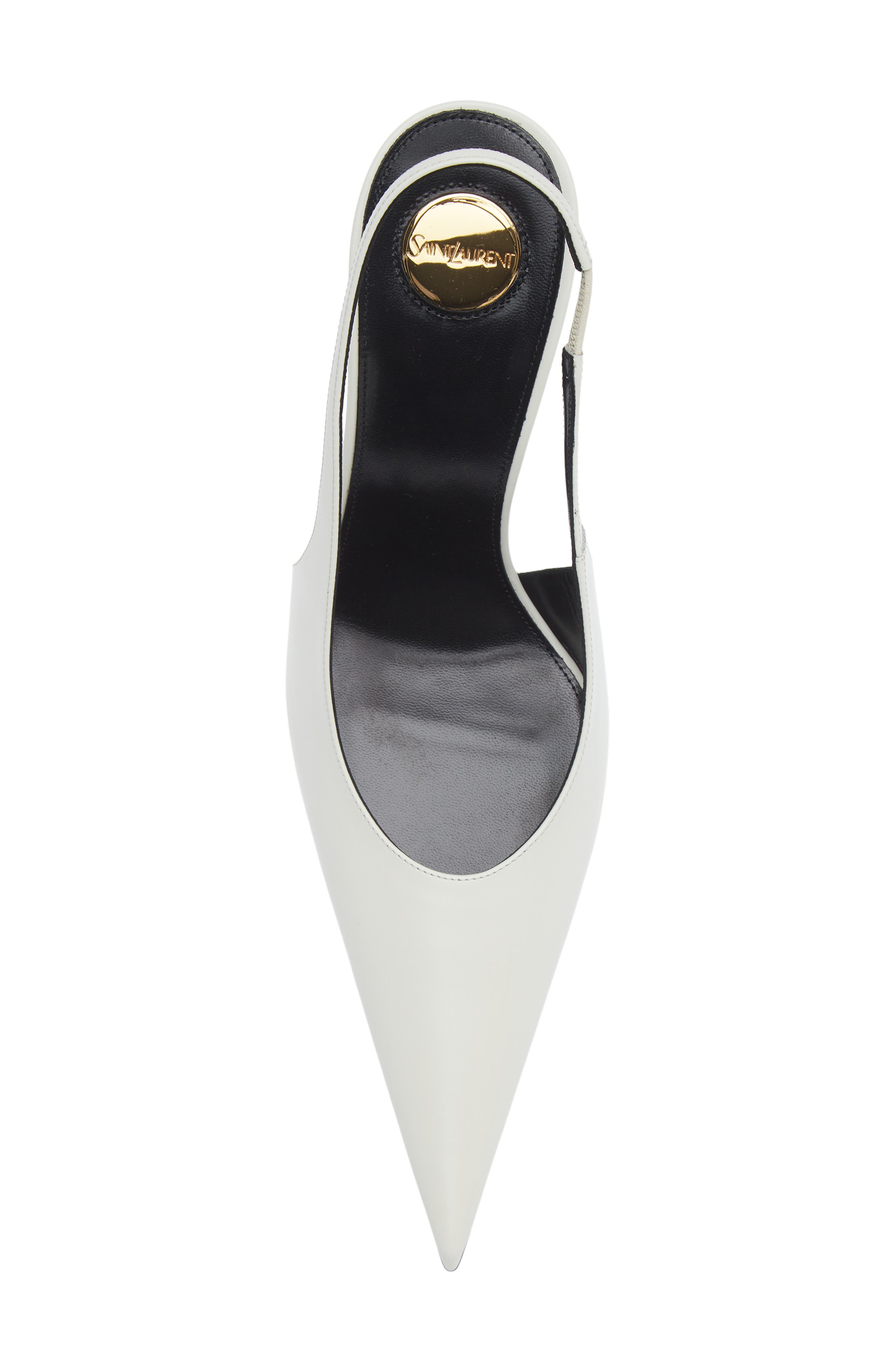 Saint Laurent Guermantes Slingback Pump, Alternate, color, Off White