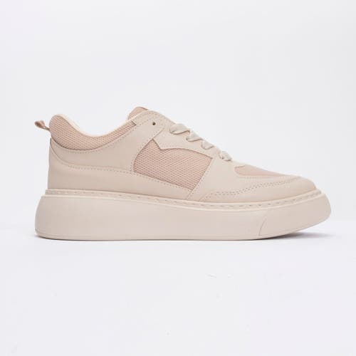 Forever & Always Shoes Ingrid Platform Sneakers In Beige